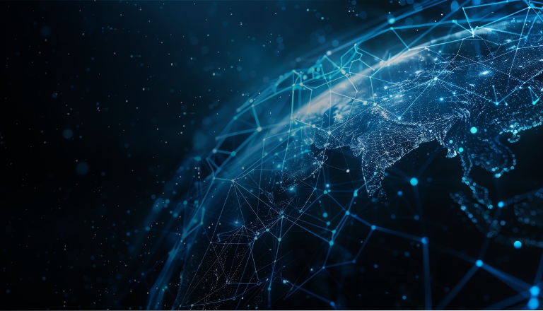 International Data with world map